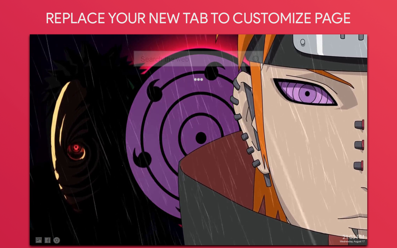 Naruto Live Wallpaper HD Custom New Tab Preview image 3