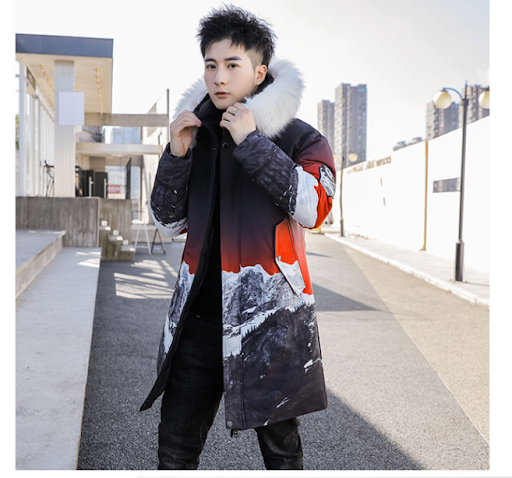 Title 10, Winter New Snow Mountain Big Hair Collar Cap Me...