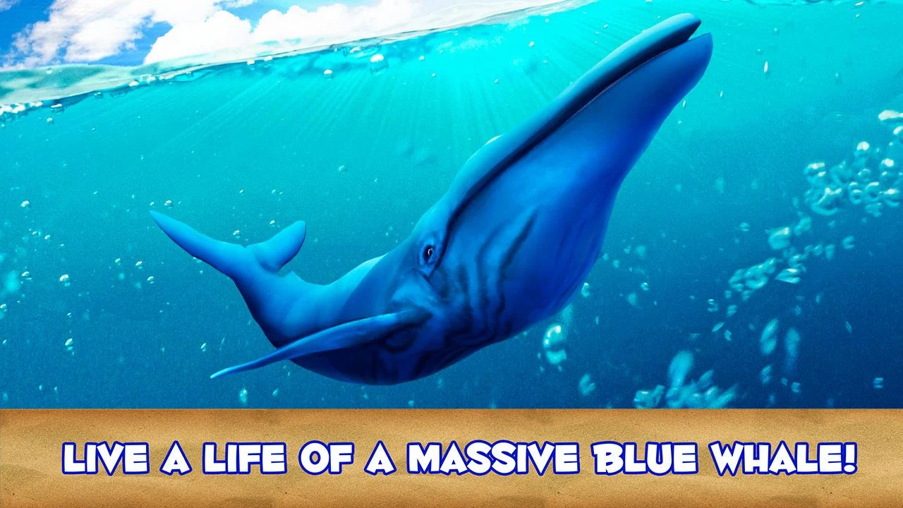   Blue Whale Simulator 3D- 스크린샷 