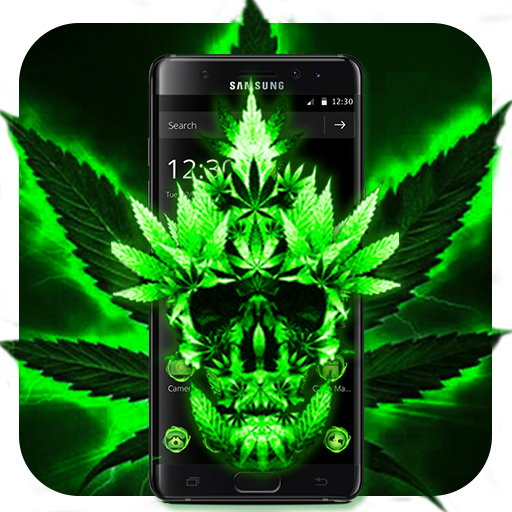 Green Weed Skull Theme