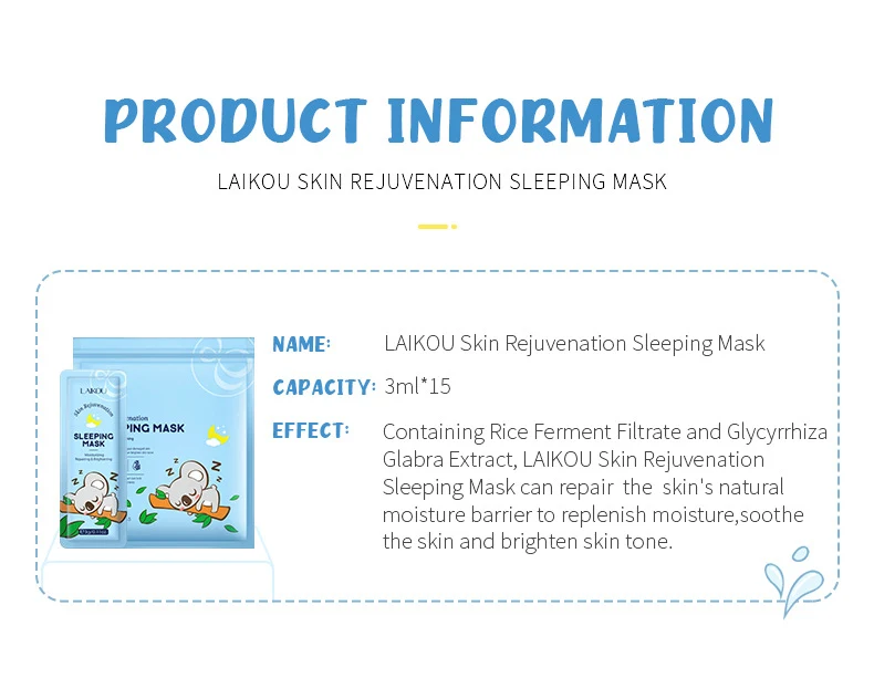 Title 7, Masque Facial Clean Sleep Dormez et réveillez-...