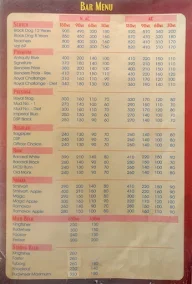 Hotel Rajwada menu 1