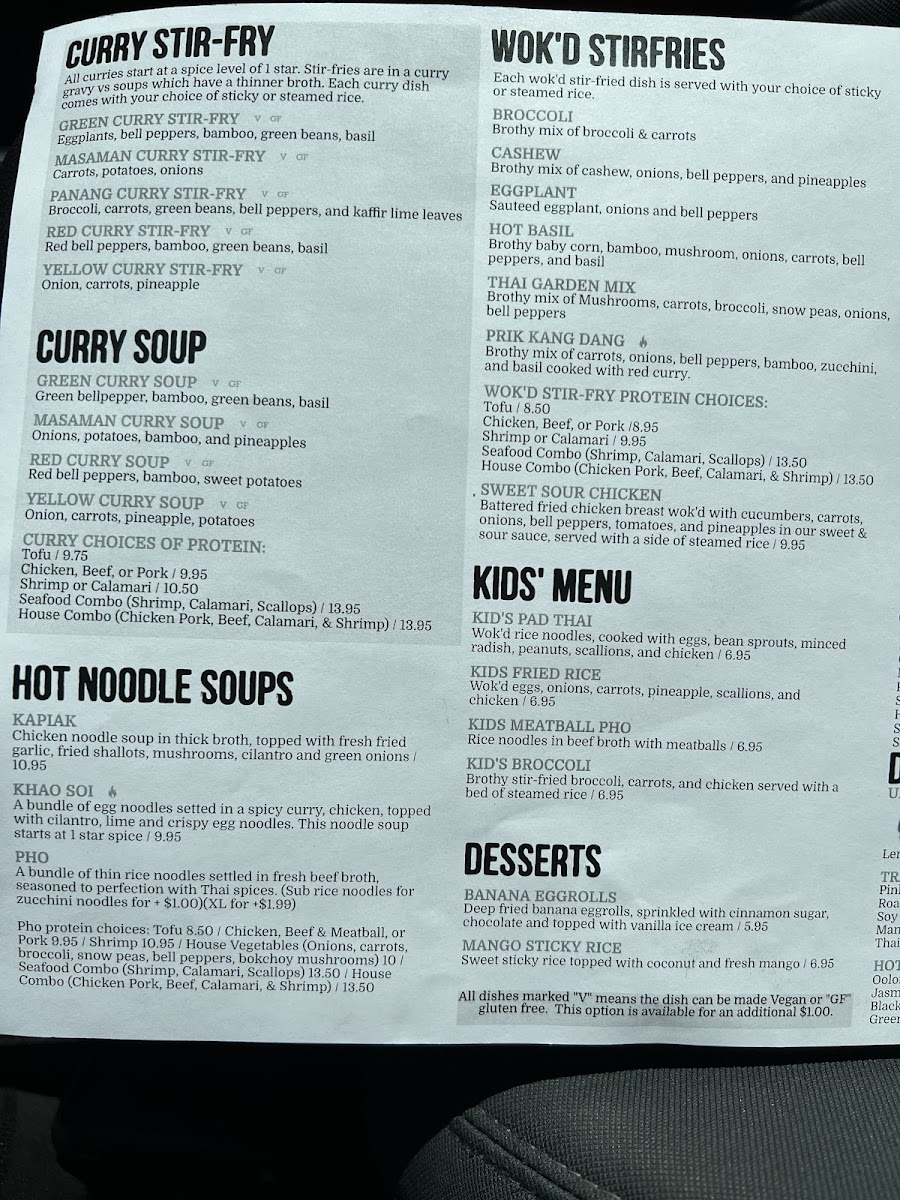 The Peanut House gluten-free menu