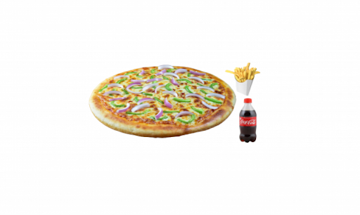 Veg Pizza Combo( Veg Pizza + French Fries + Coke 250 Ml)