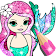 Mermaid Coloring Book Glitter icon