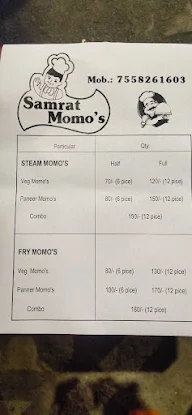 Samrat Momo's menu 2