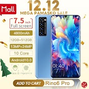 Điện Thoại Di Động Rino6 Pro Mới Nguyên Bản Bán Điện Thoại Chơi Máy Ảnh Hd Màn Hình Lớn Game Thẻ Kép Android 5G Cod