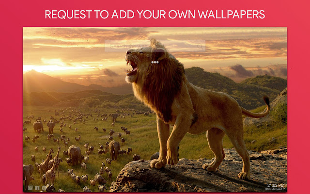 Lion King Wallpaper HD Custom New Tab