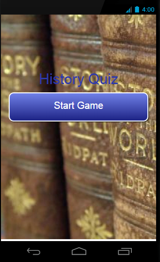 Android application History Quiz screenshort