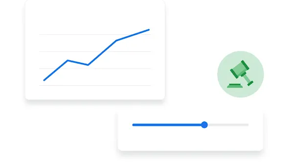 Interfaz que muestra un incremento de las conversiones y el gasto