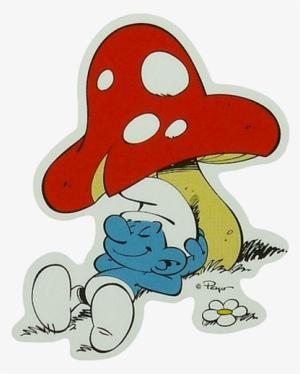 Smurf Sleep - Smurf Under Mushroom PNG Image | Transparent PNG Free  Download on SeekPNG