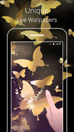 Gold Butterfly Live wallpaper