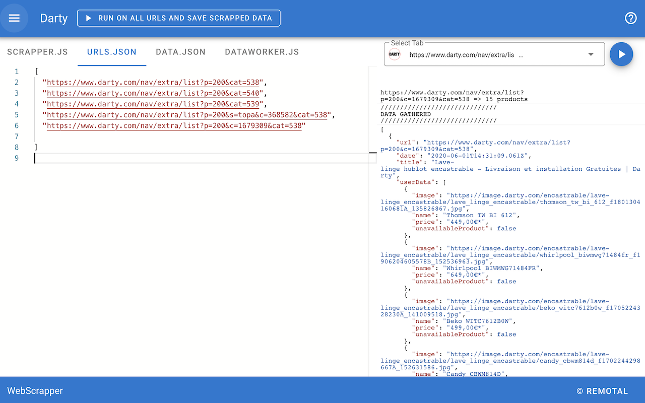 WebScrapper for developers - Free - Remotal Preview image 5