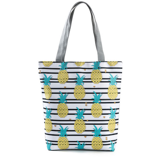 Title 4, Pineapple Print Ladies Shoulder Bag, Literary F...