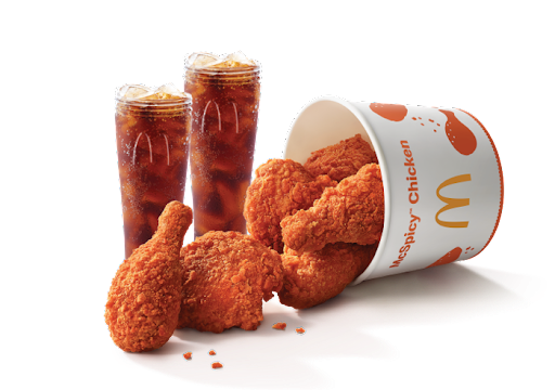 5 Pcs McSpicy Fried Chicken Bucket + 2 Coke