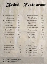 Bethal menu 1