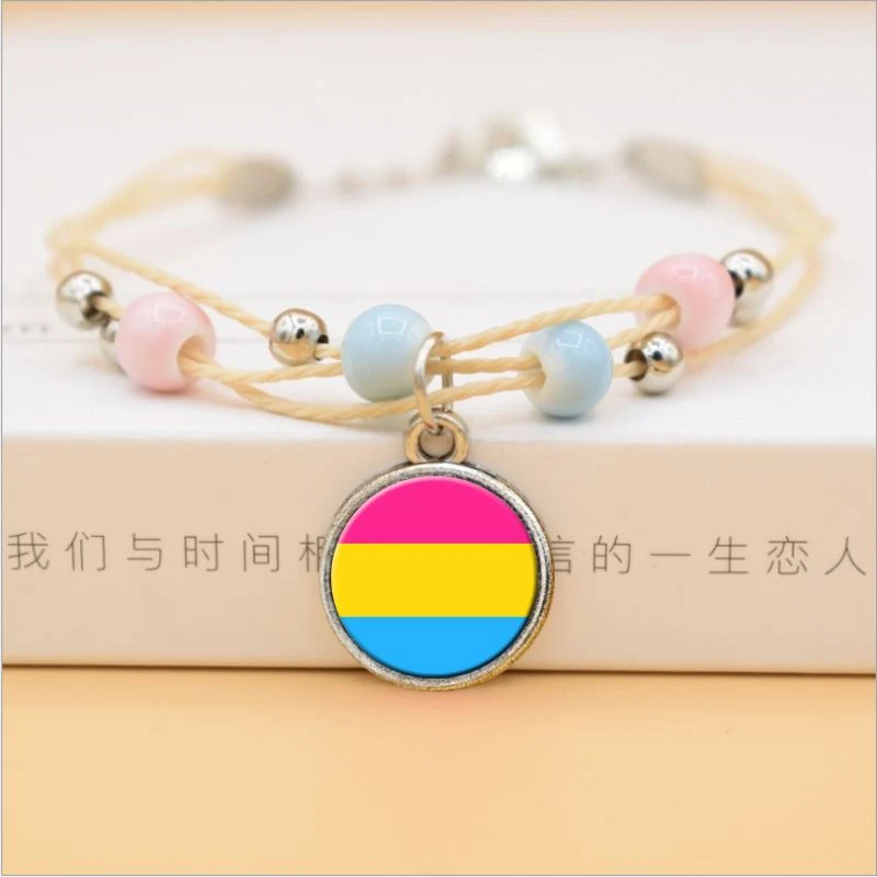 Bracelet Gay Arc-en-ciel en Céramique Artisanale