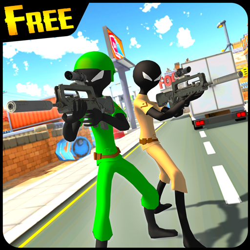 Green Stickman Royale Battle FPS Shooting
