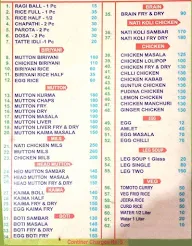 Rajanna Military Hotel menu 3