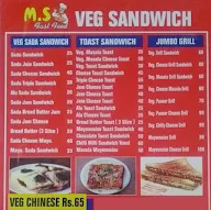 M.S Fast Food menu 1