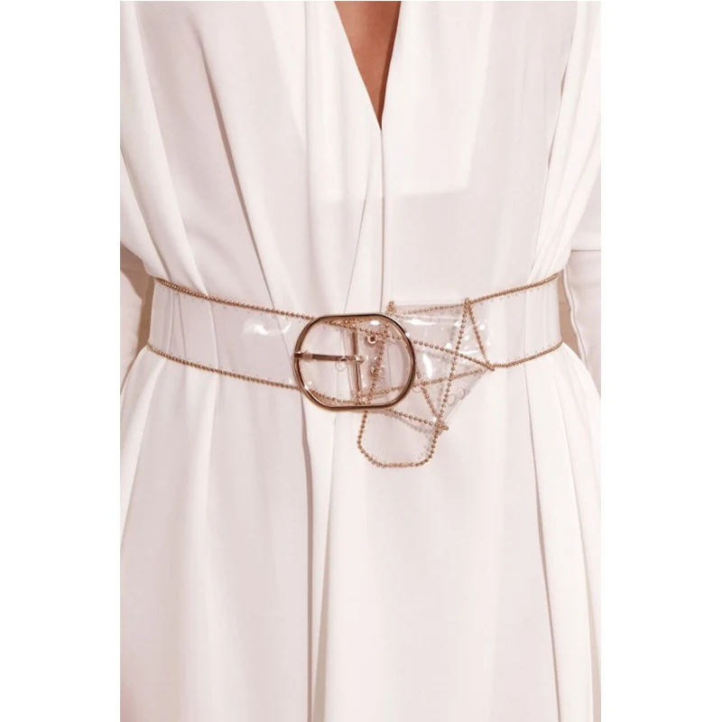 Cinto transparente para roupas femininas