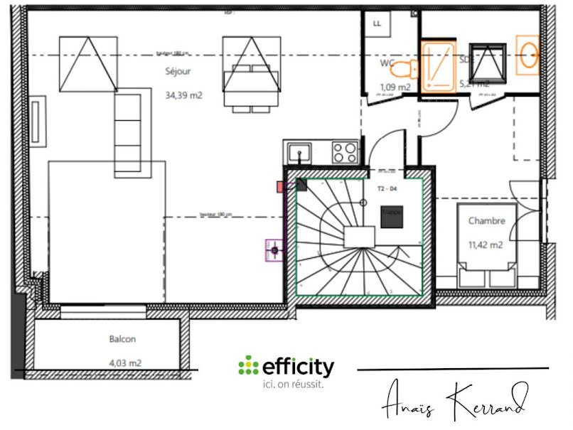 Vente appartement 2 pièces 52 m² à Vallet (44330), 228 850 €