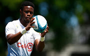 Aphelele Fassi of the Sharks during a training session at Kings Park in Durban on January 17 2022.