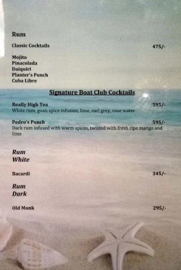 Vagator Beach Shack menu 