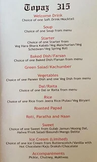 Sovereign Restaurant menu 1