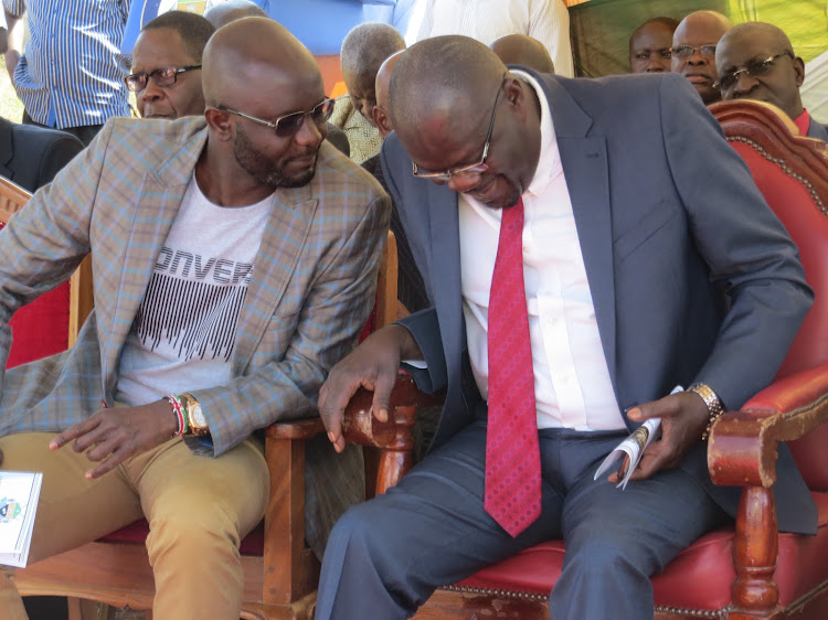 Alego Usonga MP Sam Atandi with Siaya Governor Cornel Rasanga in Siaya