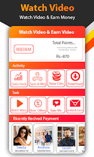 Watch Video Status Daily And Earn Money Win Reward Capture d'écran