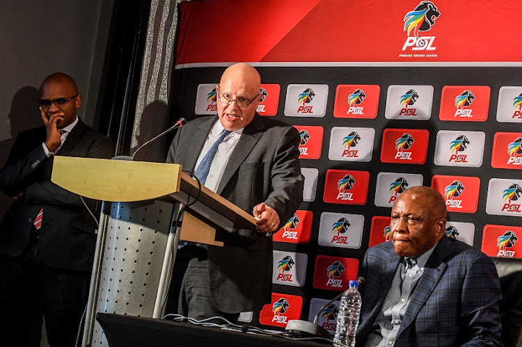 Nande Becker (prosecutor) of the PSL during the Premier Soccer League press conference at PSL Headquarters on April 09, 2019 in Johannesburg, South Africa.