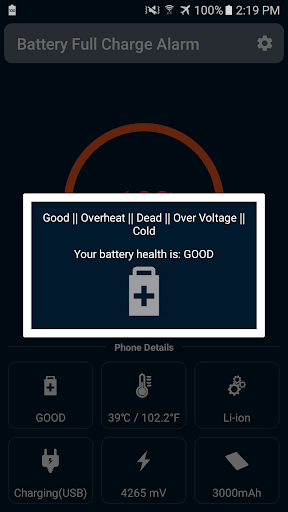 Screenshot Battery Full Charge Alarm