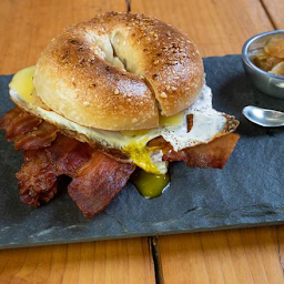 Bacon White Cheddar & Fried Egg Bagel