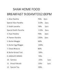 Shah Home Food menu 4