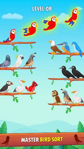 Screenshot Bird Color Sort Puzzle