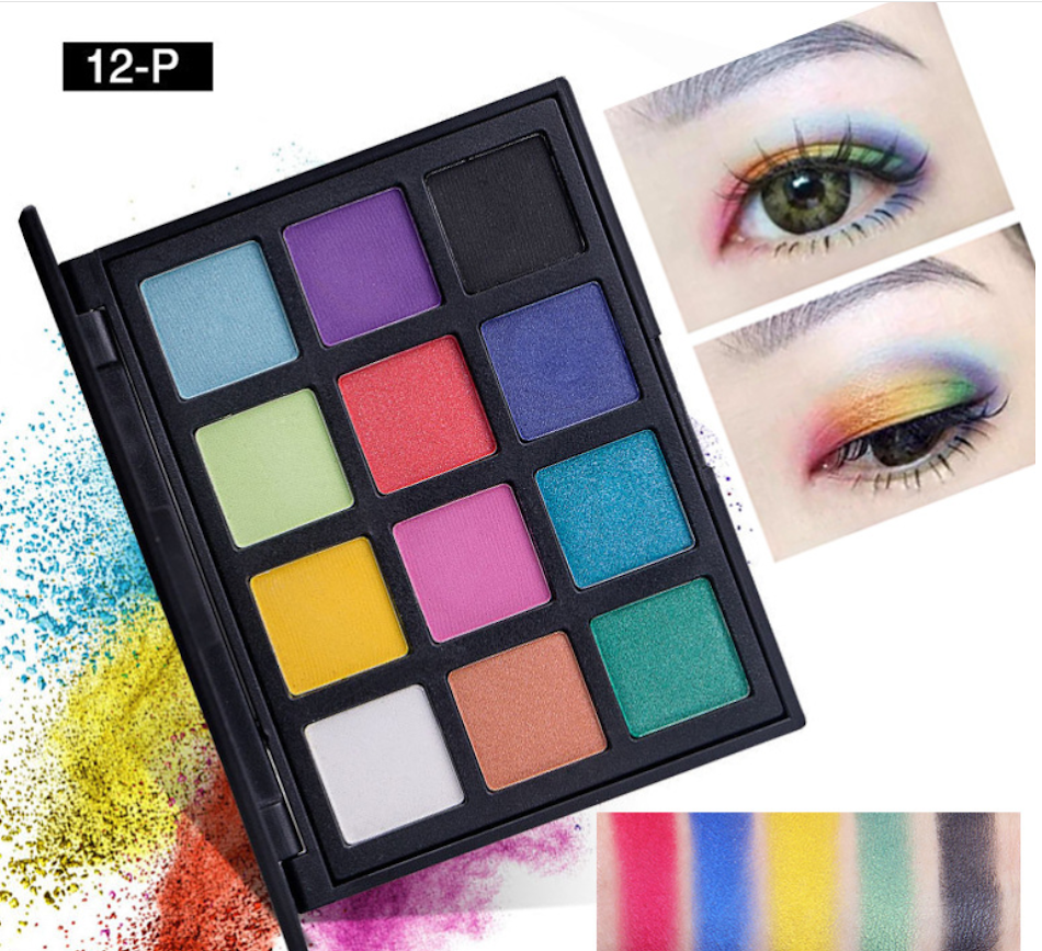 12 Kleuren Oogschaduw Smokey Eye Make-up Doos voor prachtige oogmake-up. Creëer smokey looks met langdurige kleuren.