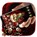 App herunterladen Bloody Rose Neon Skull Gravity Theme Installieren Sie Neueste APK Downloader