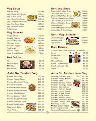 Asha Restaurant menu 1