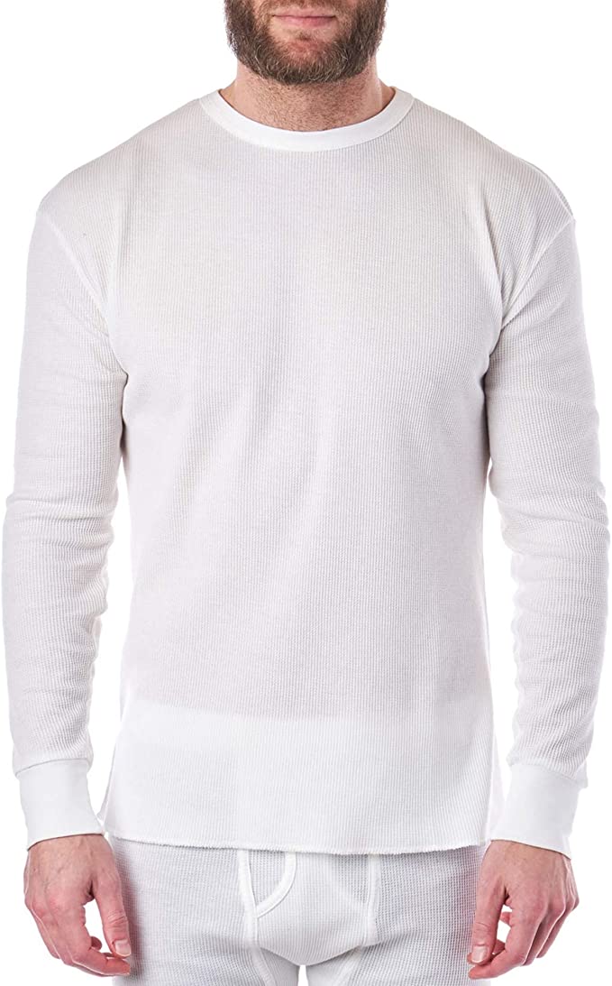 Alpine Swiss Mens Thermal Long Sleeve Top Underwear Crew Neck Shirt Waffle Knit Henley Base Layer