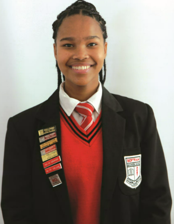 Runelle Erasmus, 17, of Bertram Secondary School, has book smarts and athletic ability