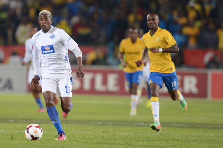 Sibusiso Zuma during the Absa Premiership match between Mamelodi Sundowns and SuperSport United at Loftus Stadium on May 06, 2014 in Pretoria, South Africa.