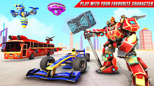 Screenshot Multi Robot Formula Car flying