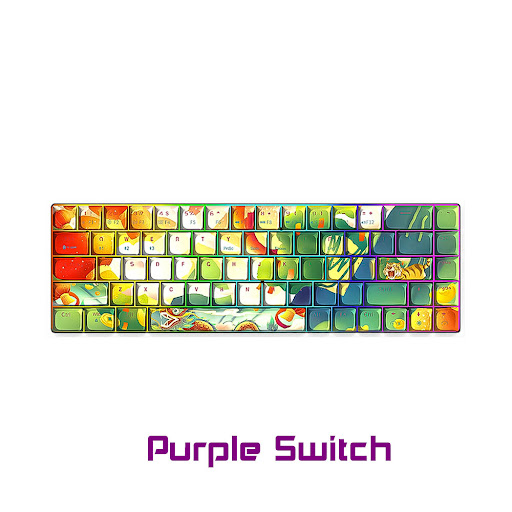 Bàn phím cơ không dây Newmen Dual Mode GM680 Jungle (Purple Switch)