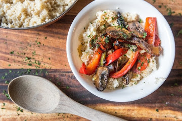 Grilled Veggies and Couscous with Orange-Balsamic Dressing