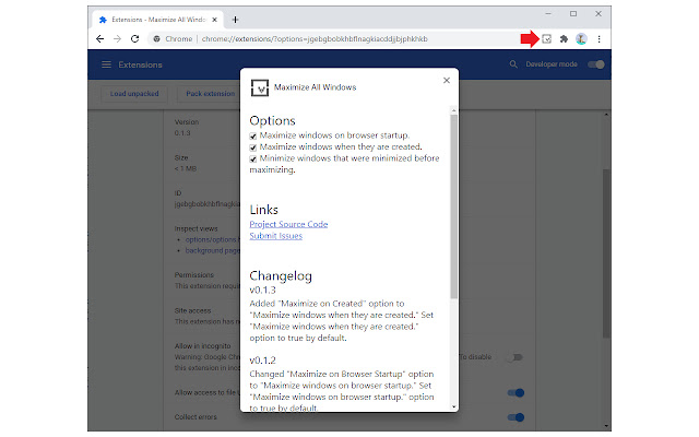 Maximize All Windows chrome extension