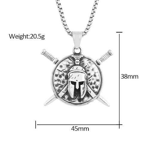 Title 1, Retro Double Sword Embossed Single-sided Pendan...
