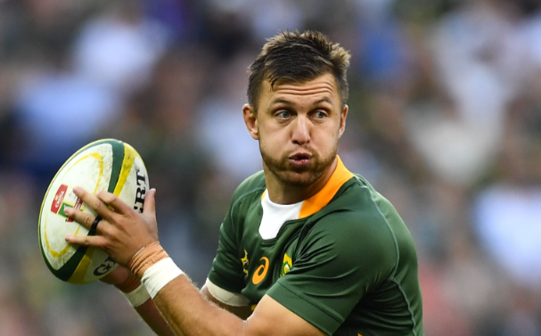 Springbok flyhalf Handre Pollard will be up against the All Backs’ Beauden Barrett in Mbombela on Saturday. Picture: GALLO IMAGES/ASHLEY VLOTMAN