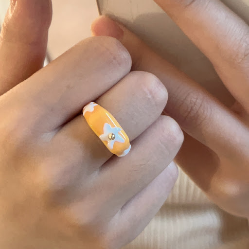 Title 5, Dopamine Girls Wear Ring Retro Enamel Dripping ...