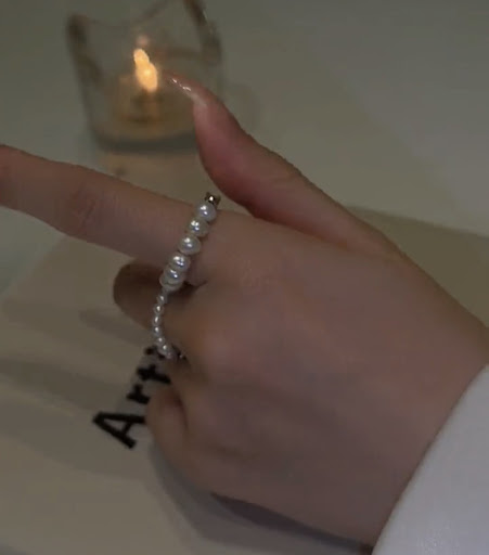 Title 1, Natural Freshwater Pearl Diamond Splice Ring. A...